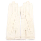 Hermes Vintage Leather Gloves White — view 2