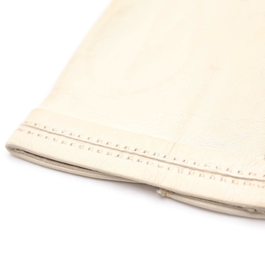 Hermes Vintage Leather Gloves White — view 5