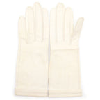 Hermes Vintage Leather Gloves White