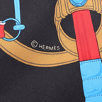 Hermes Carre 45 Yellow Silk Scarf Black — view 4