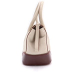 Prada Handbag Beige Brown Leather Patent Saffiano — view 3
