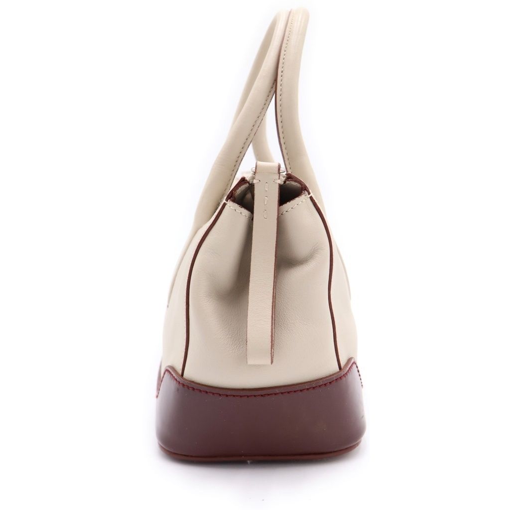 Prada Handbag Beige Brown Leather Patent Saffiano — view 3