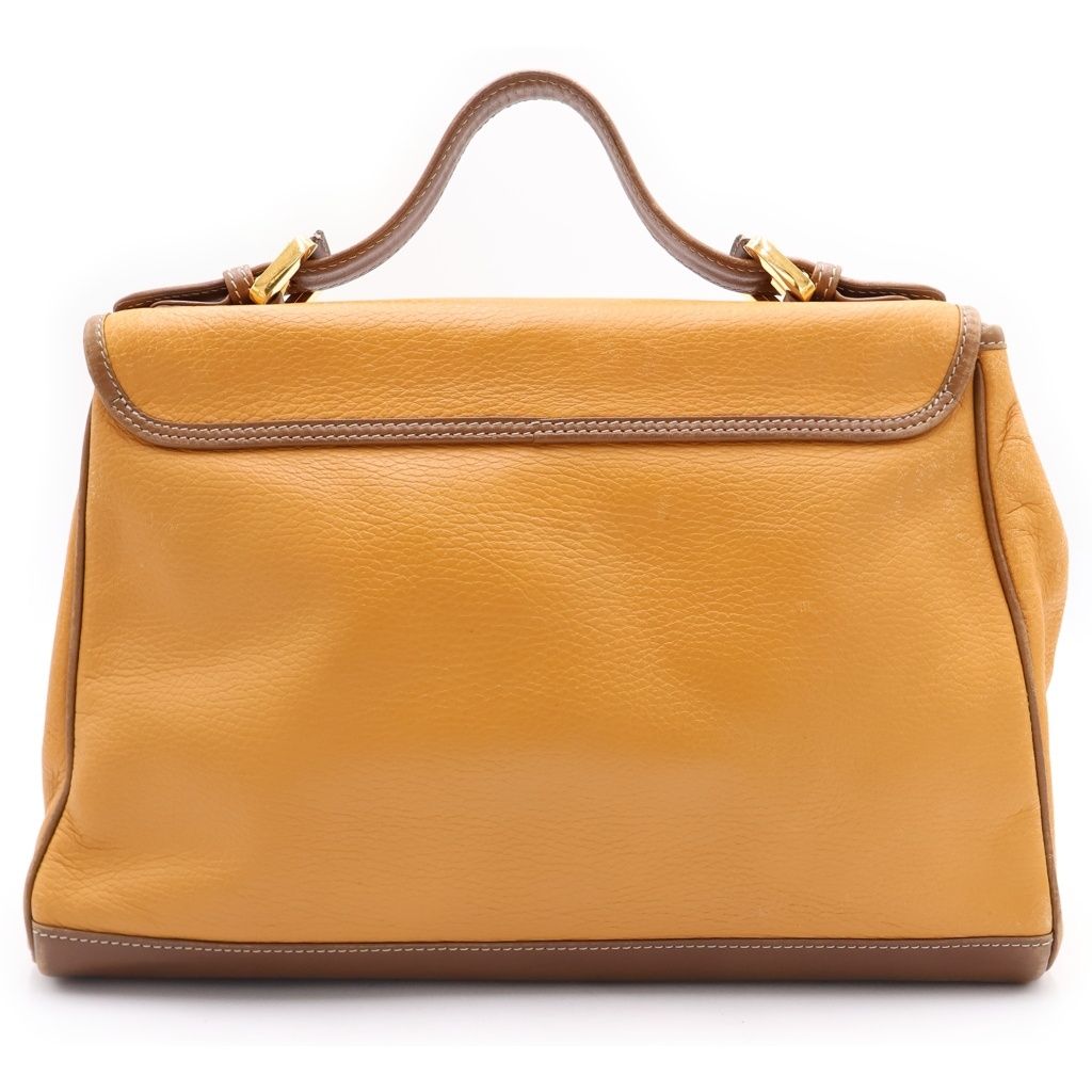 Loewe Anagram 2-Way Shoulder Bag Brown Leather Gold — view 2