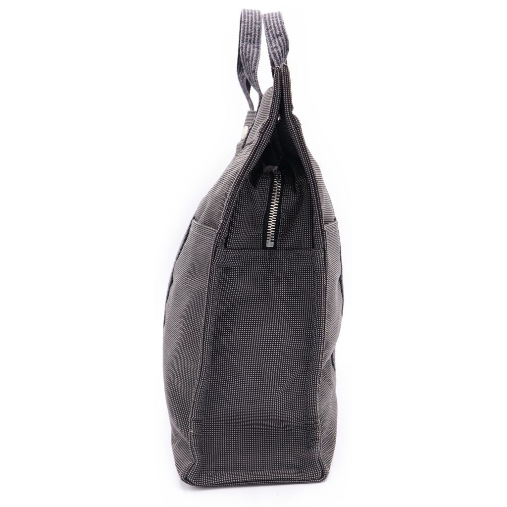Hermes Her Line Tote Black Gray Canvas — view 3