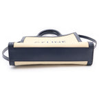 Celine Hippopotamus Canvas 2-Way Tote Shoulder Bag Beige Black — view 4