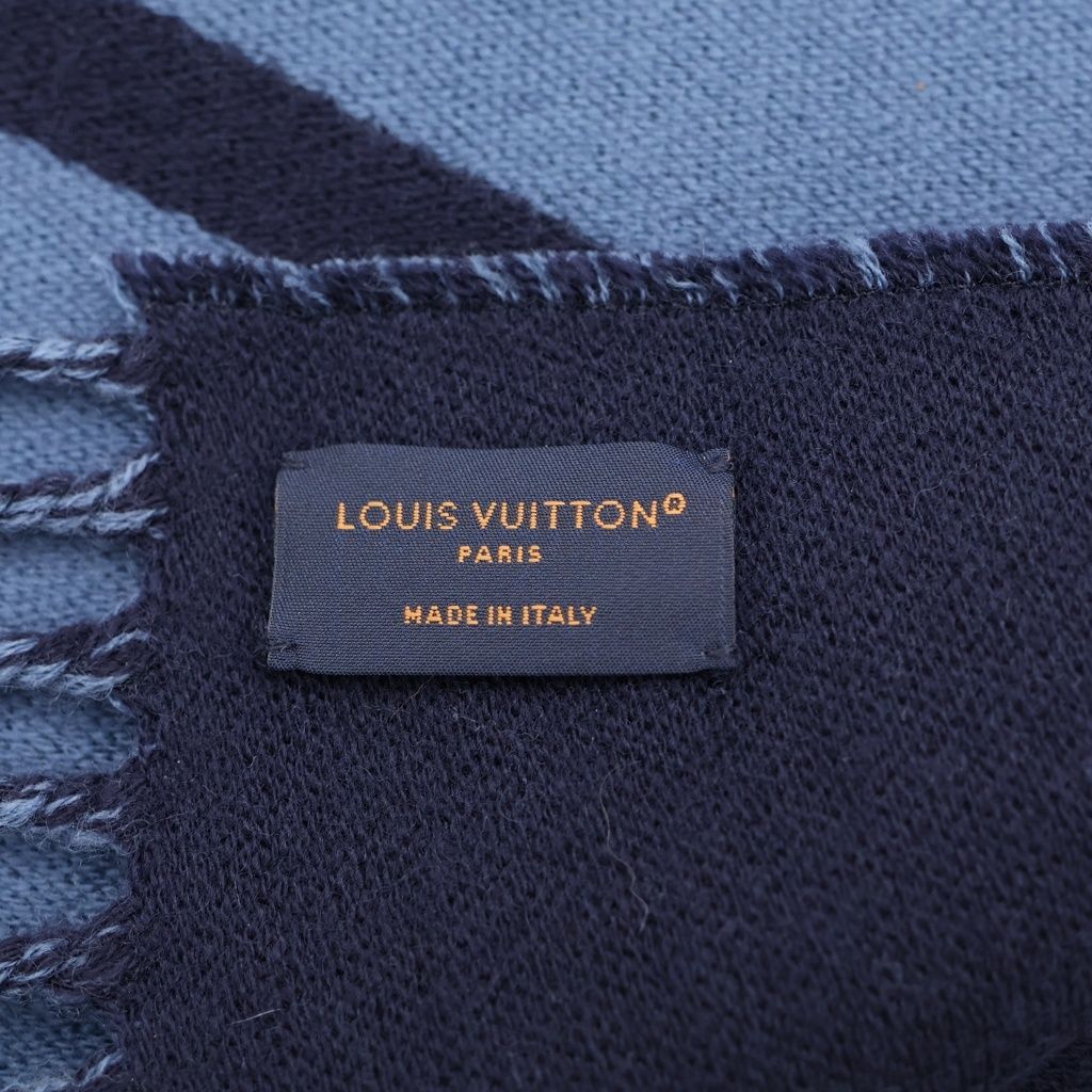 Louis Vuitton Cashmere scarf Shawl Navy — view 6