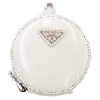 Prada Leather nd Coin Case Key Holder White