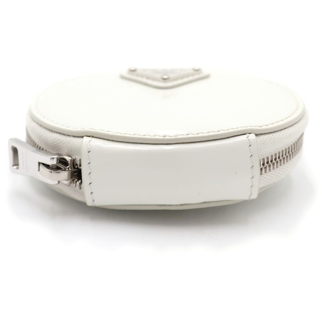 Prada Leather nd Coin Case Key Holder White — view 4