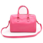 Saint Laurent Paris Duffle 2-Way Boston Bag Pink Leather Gold — view 2