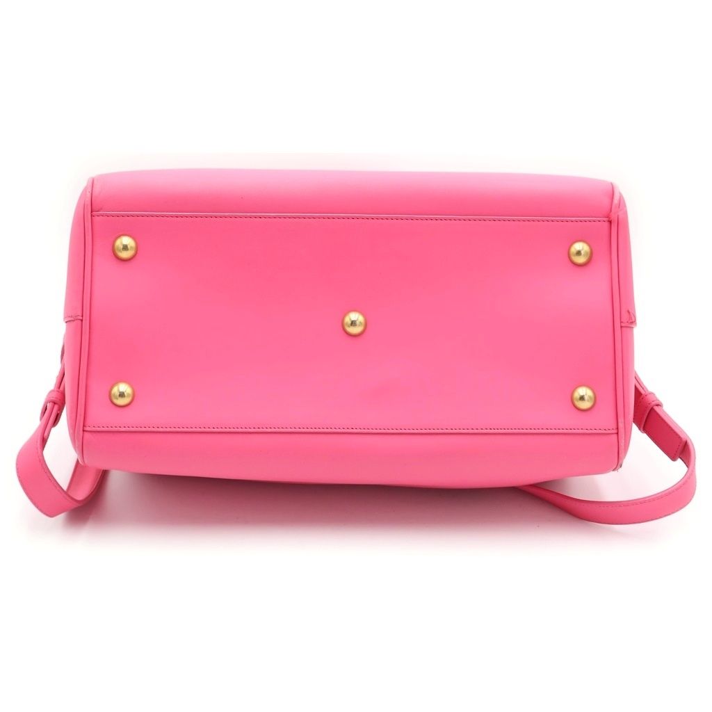 Saint Laurent Paris Duffle 2-Way Boston Bag Pink Leather Gold — view 4