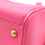 Saint Laurent Paris Duffle 2-Way Boston Bag Pink Leather Gold — view 6