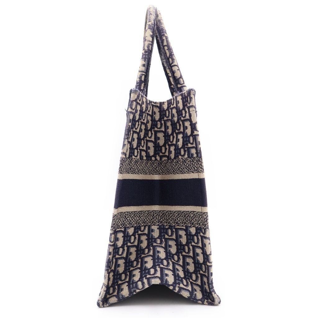 Dior Oblique Book Tote Navy Canvas — view 3