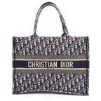 Dior Oblique Book Tote Navy Canvas