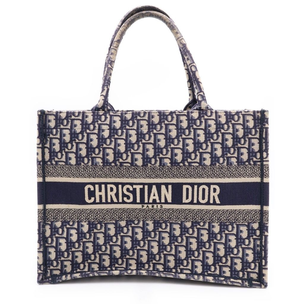 Dior Oblique Book Tote Navy Canvas