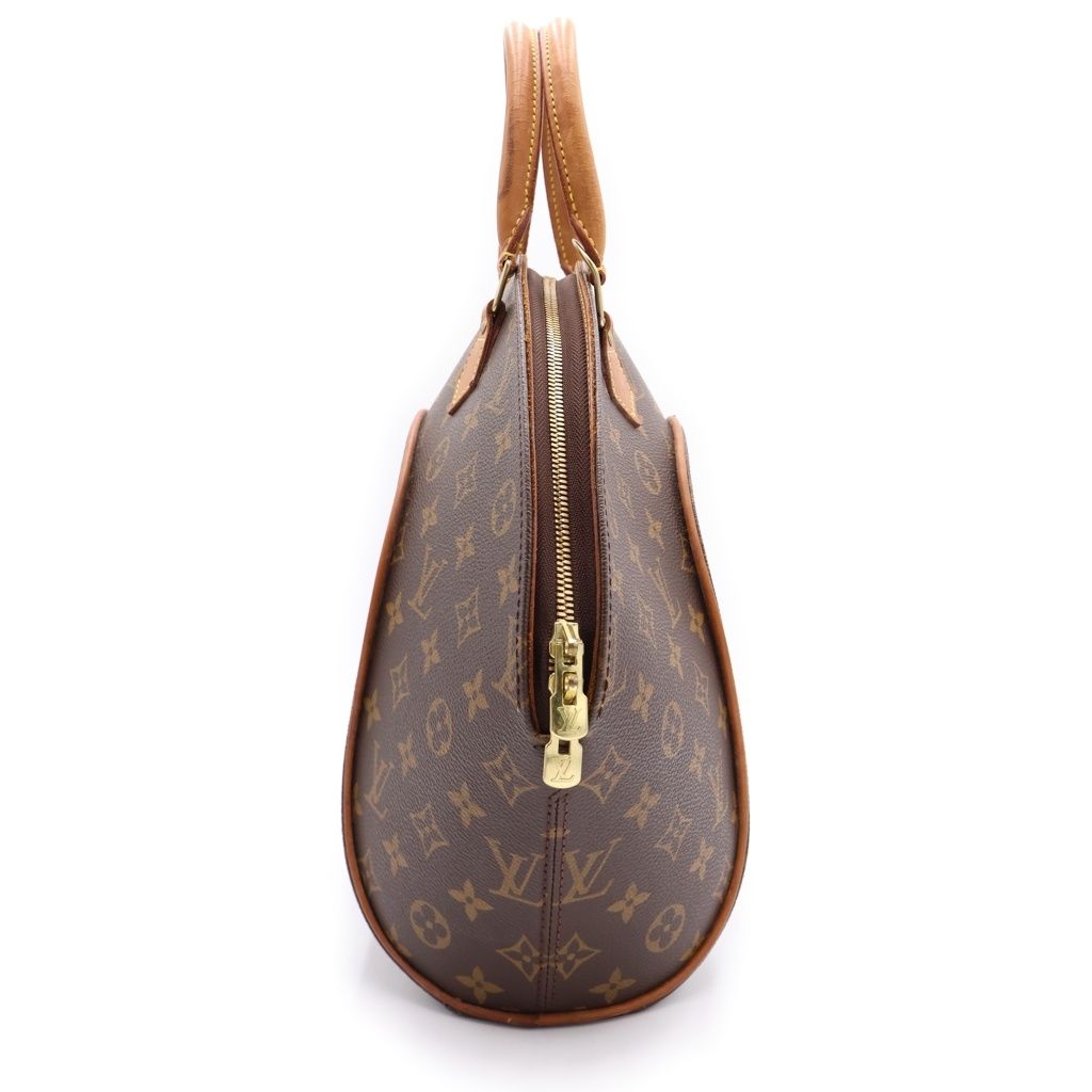 Louis Vuitton Monogram Ellipse Handbag Brown Leather Gold — view 3