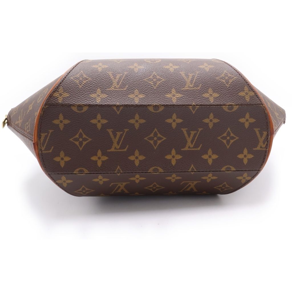Louis Vuitton Monogram Ellipse Handbag Brown Leather Gold — view 4