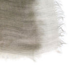 Chanel CC Logo Print Silk Cashmere Shawl Gray Scarf — view 3