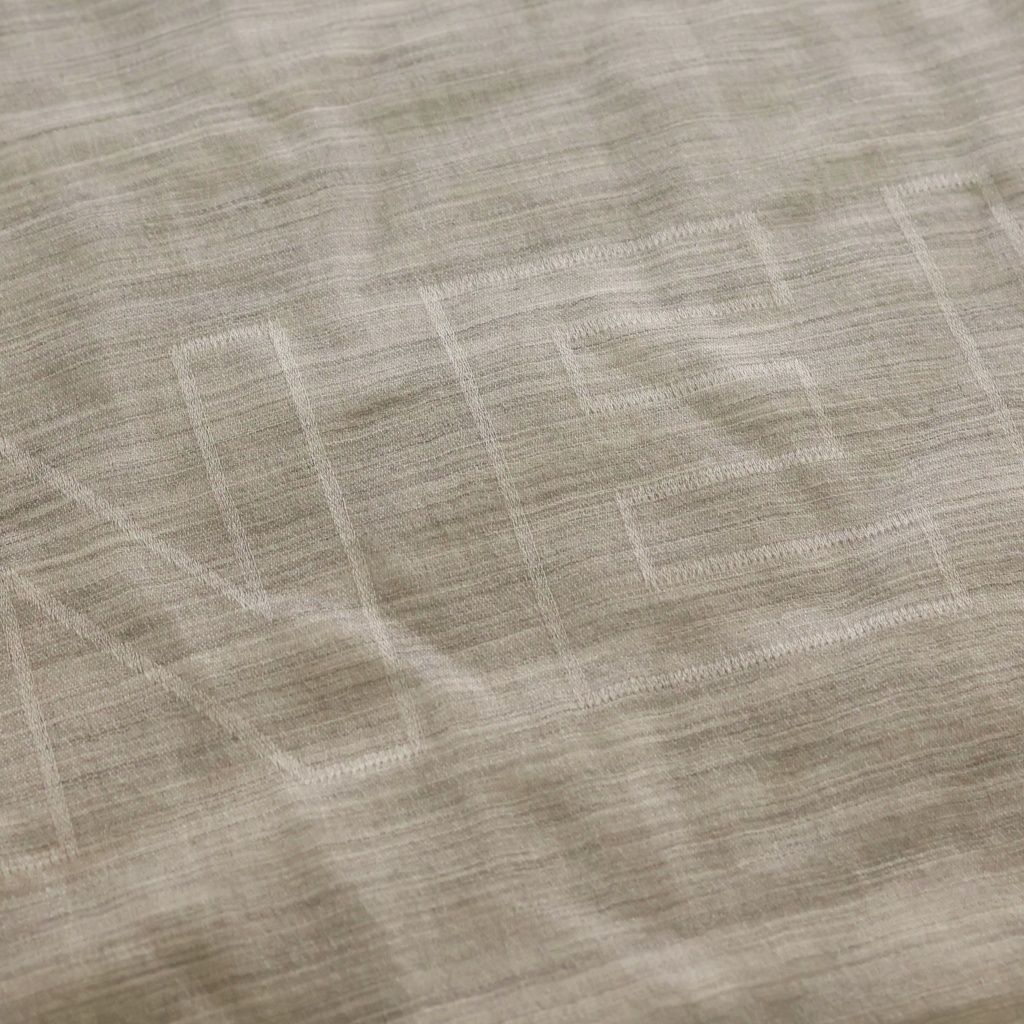 Chanel CC Logo Print Silk Cashmere Shawl Gray Scarf — view 6