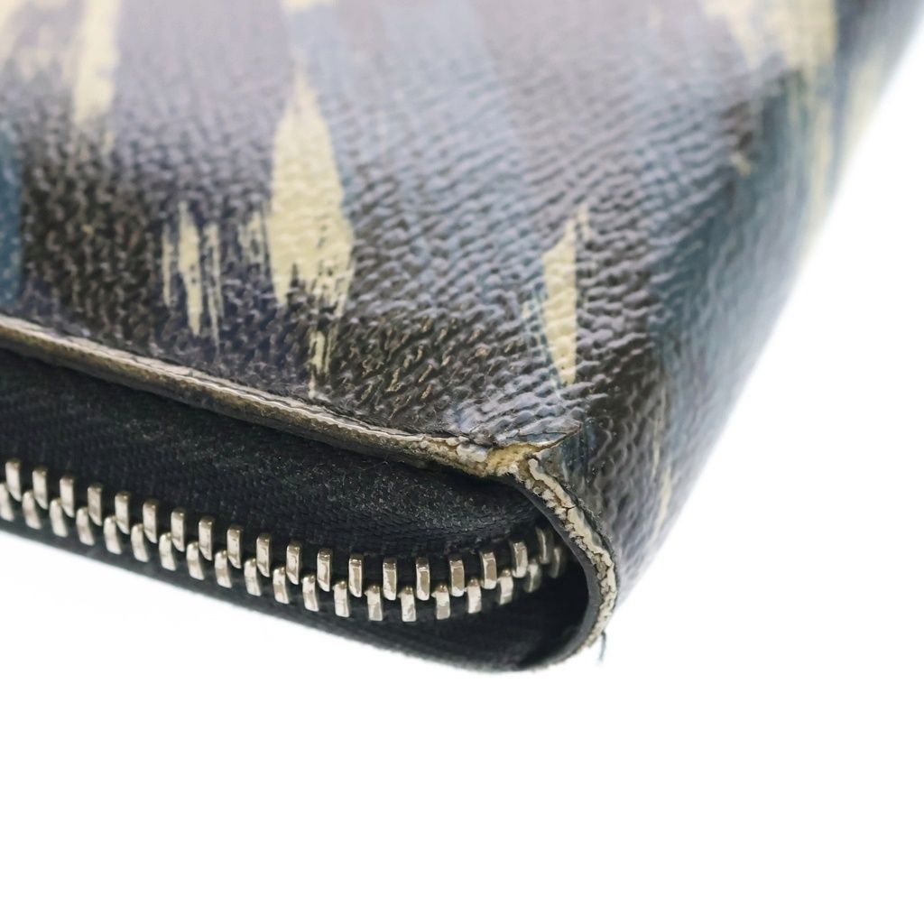 Louis Vuitton Zippy gunizer Camouflage Ju Longwallet Blue White Wallet — view 6