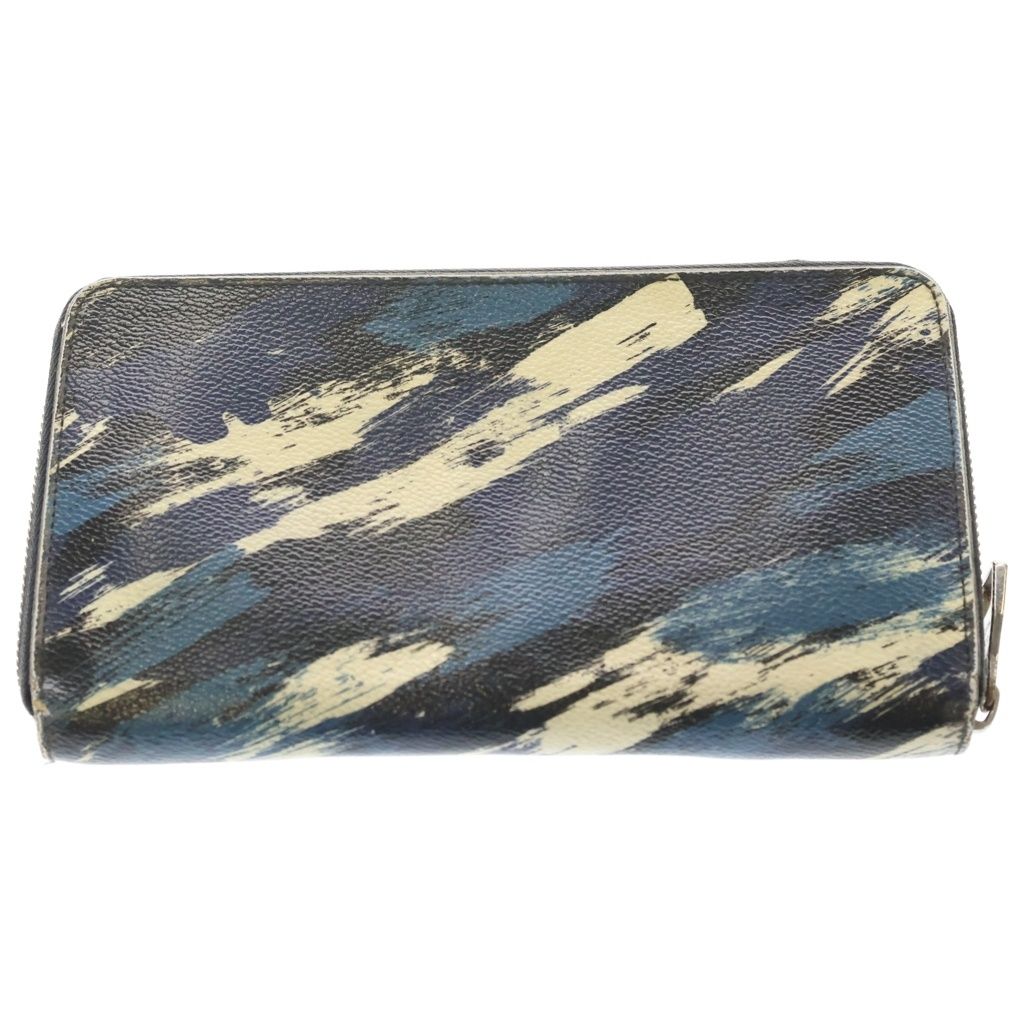 Louis Vuitton Zippy gunizer Camouflage Ju Longwallet Blue White Wallet — view 2