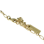 Saint Laurent Paris Chain Necklace Logo Plate Gold — view 3