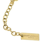 Saint Laurent Paris Chain Necklace Logo Plate Gold — view 5