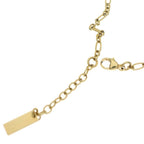 Saint Laurent Paris Chain Necklace Logo Plate Gold — view 6
