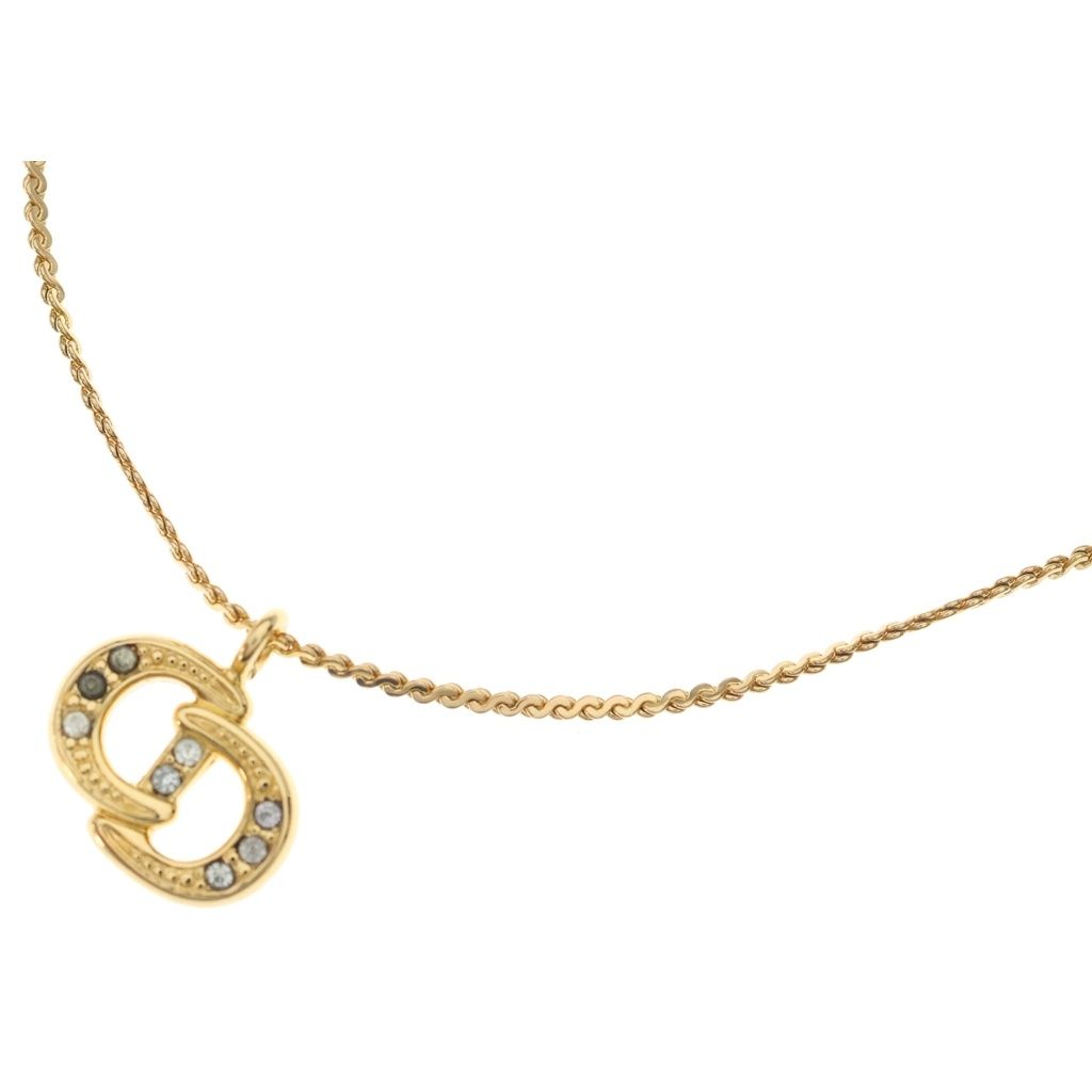 Dior CD Logo Necklace Gold