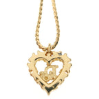 Dior Heart Rhinestone Necklace Gold — view 5