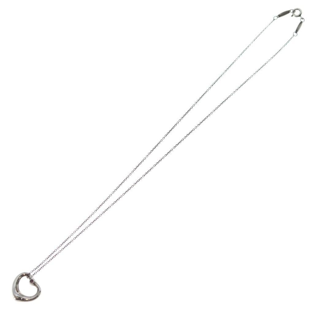 Tiffany & Co Open Heart Pink Saffiano Necklace — view 2