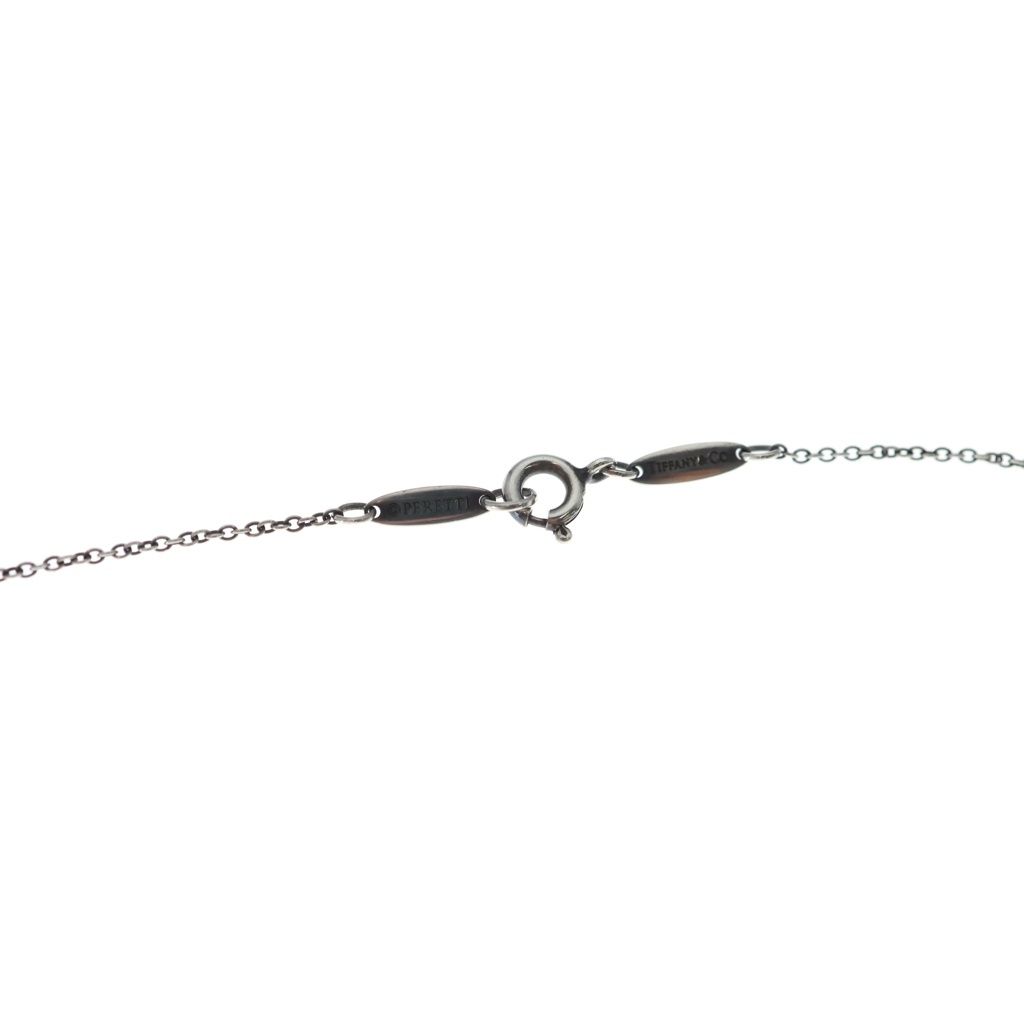 Tiffany & Co Open Heart Pink Saffiano Necklace — view 4