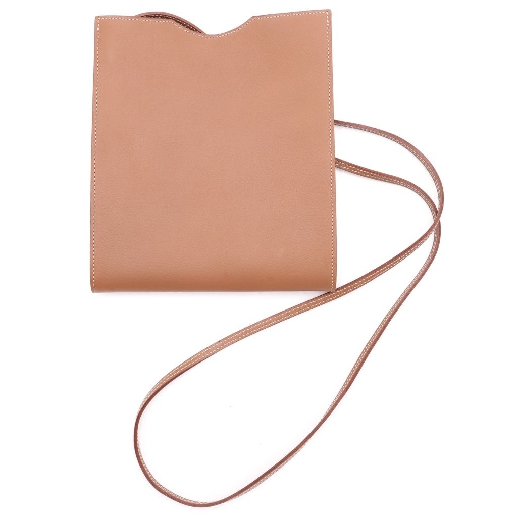 Hermes Onimetou Crossbody shu Shoulder Bag Leather Brown