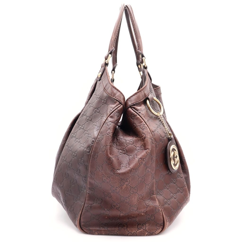 Gucci Guccissima Leather Tote Brown Gold — view 3