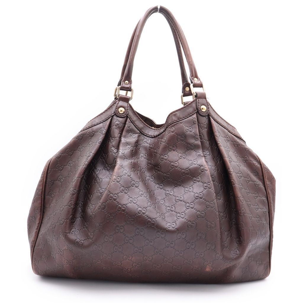 Gucci Guccissima Leather Tote Brown Gold — view 2