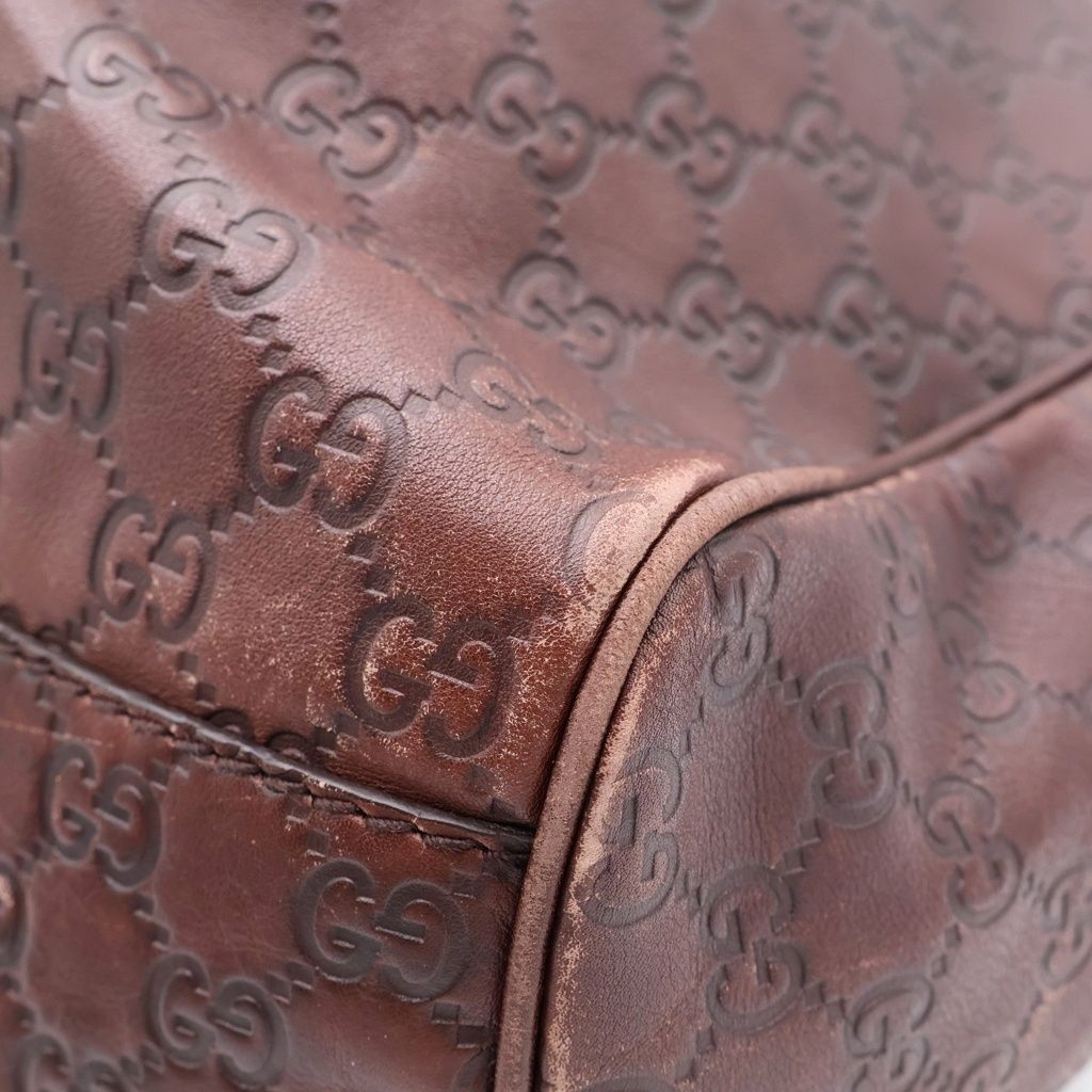 Gucci Guccissima Leather Tote Brown Gold — view 6