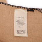 Gucci Interlocking Bicolor Cashmere Pretend scarf Black Beige — view 6