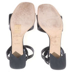 Louis Vuitton LV Sandals Enamel Leather Black — view 5