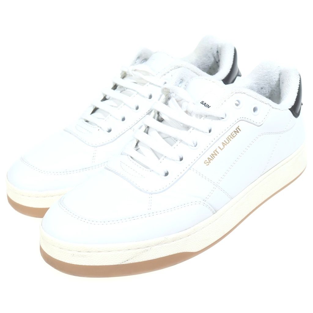Saint Laurent Paris Low Cut Sneakers White Leather — view 2