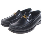 Celine Triomphe Leather Low Cut Shu Loafers Black — view 2