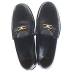 Celine Triomphe Leather Low Cut Shu Loafers Black — view 4
