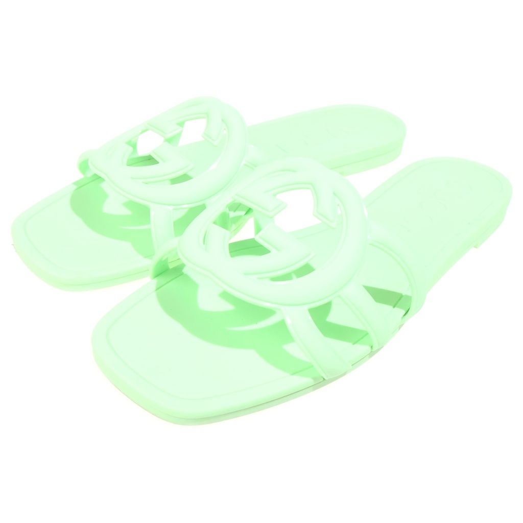 Gucci Interlocking Mule Sandals Shu Lightgreen — view 2