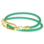 Hermes Roulis Double Tour Bracelet Green Gold
