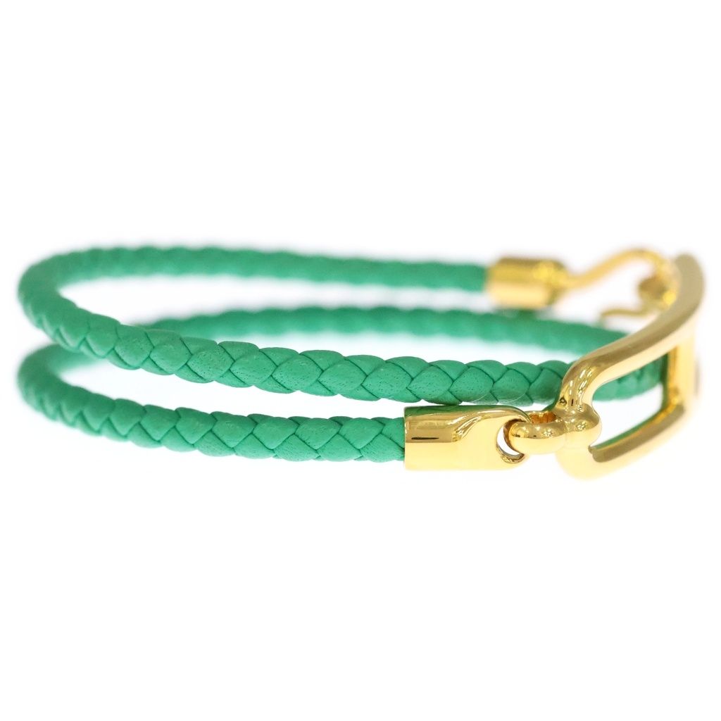 Hermes Roulis Double Tour Bracelet Green Gold — view 3