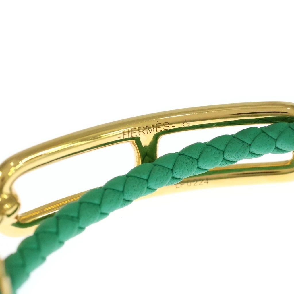 Hermes Roulis Double Tour Bracelet Green Gold — view 5