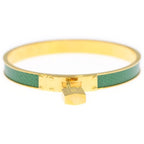 Hermes Kelly Bangle Bracelet Green Gold — view 4