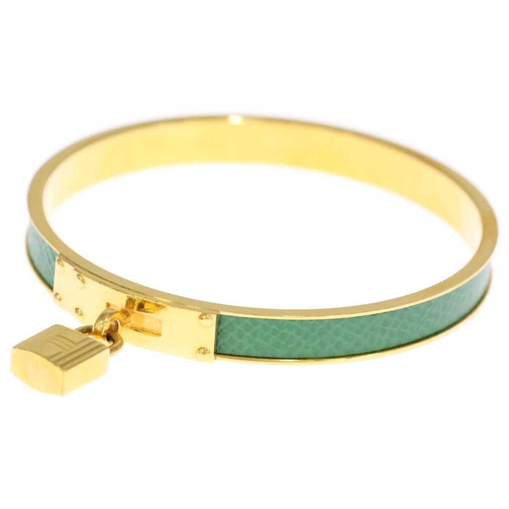 Hermes Kelly Bangle Bracelet Green Gold