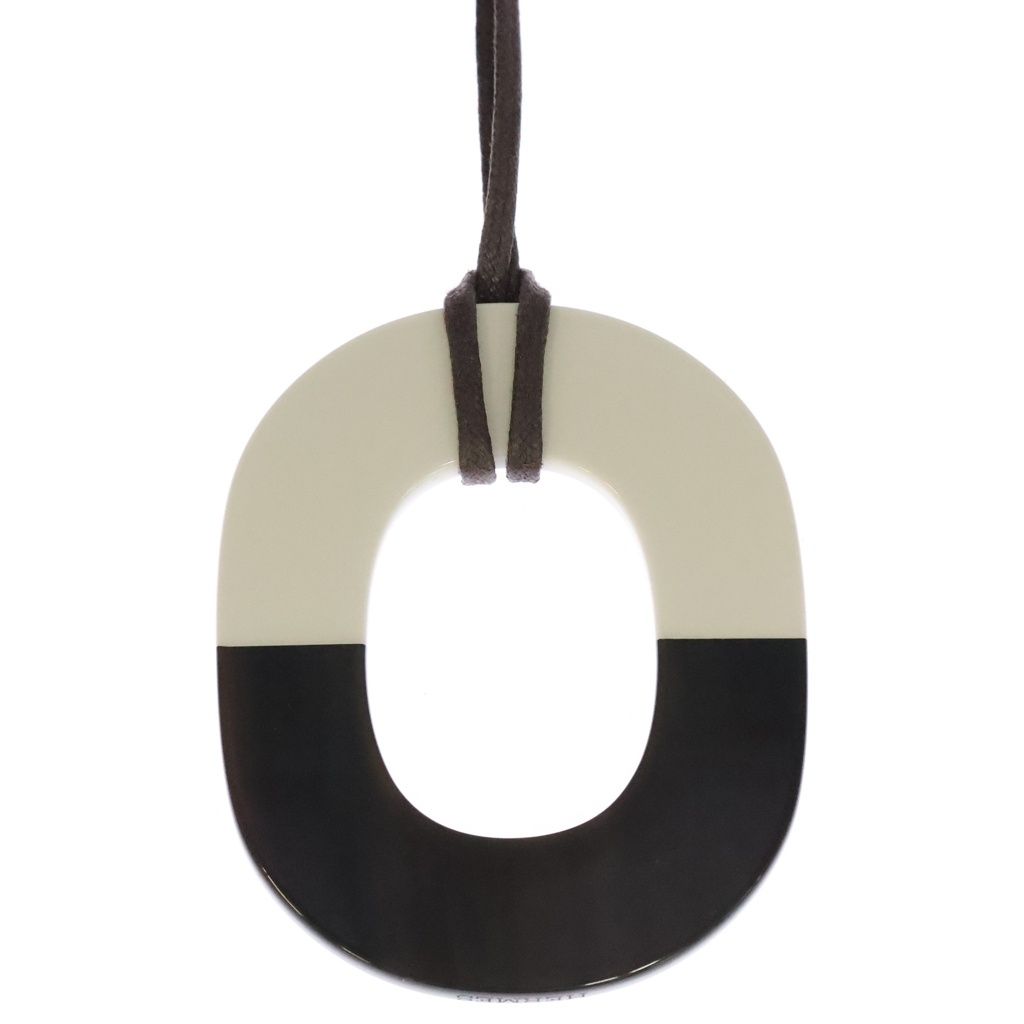Hermes Ism GM Pendant Buffalo White Black — view 3