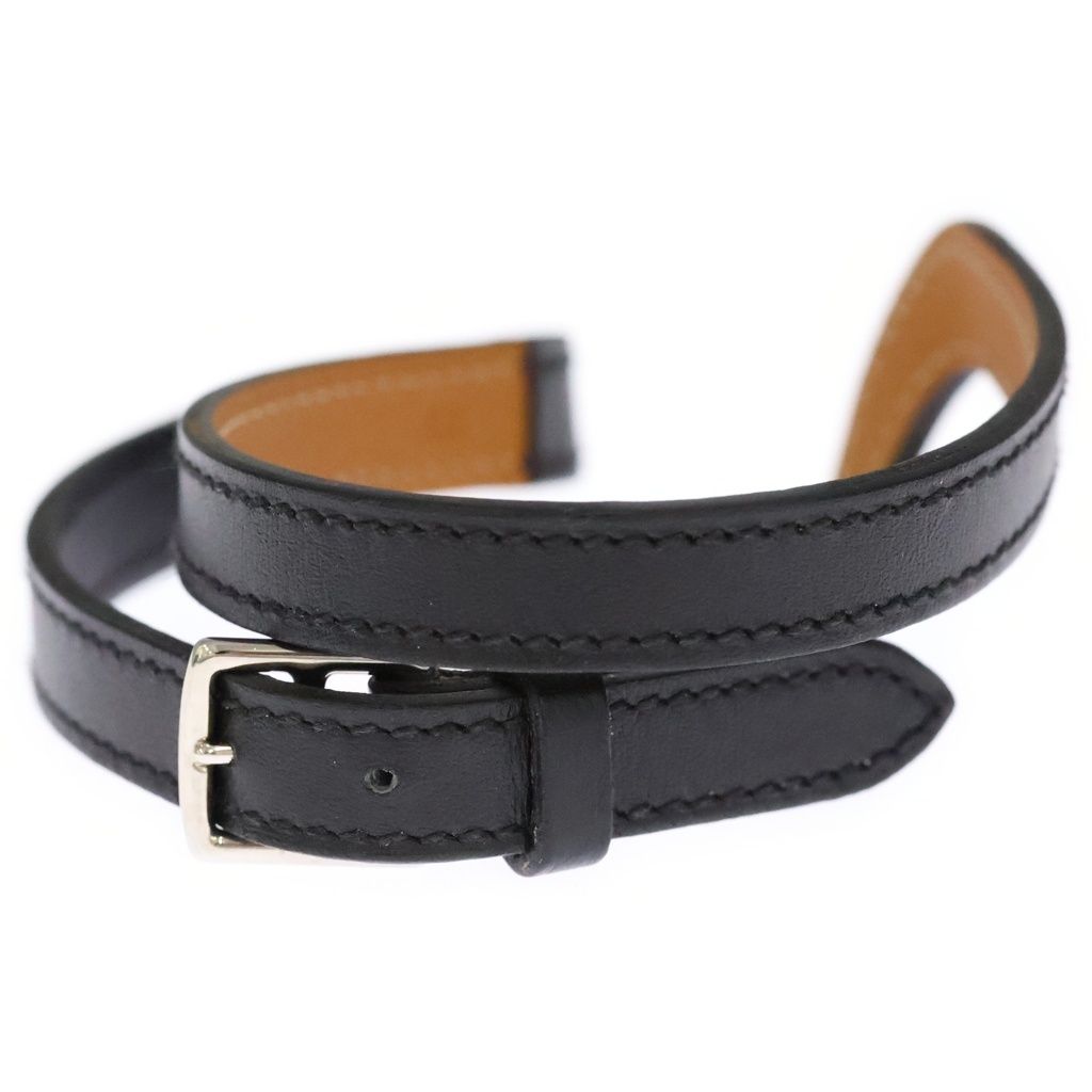 Hermes Bracelet Black Leather P XS