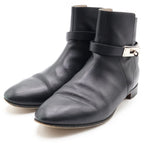 Hermes Neo Kelly Buckle Short Boots Black — view 2