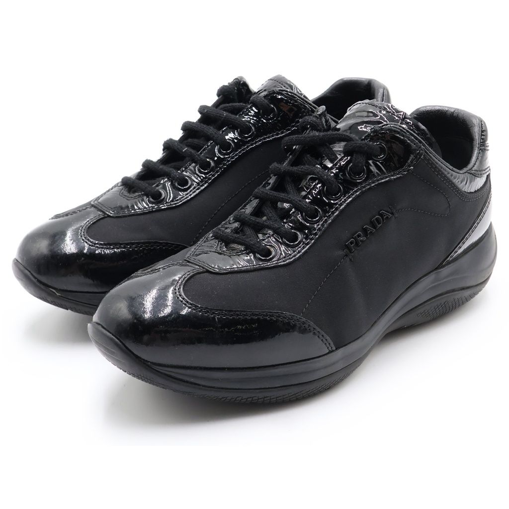 Prada Low Cut Sneakers Enamel Black — view 2